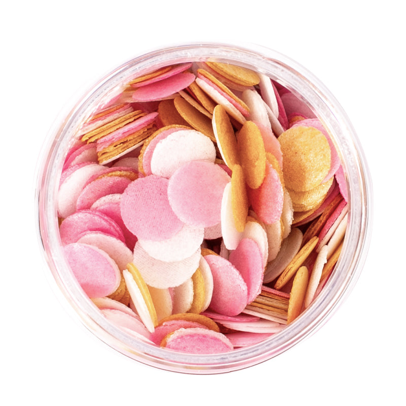 Wafer pink, white & Gold confetti - 9g