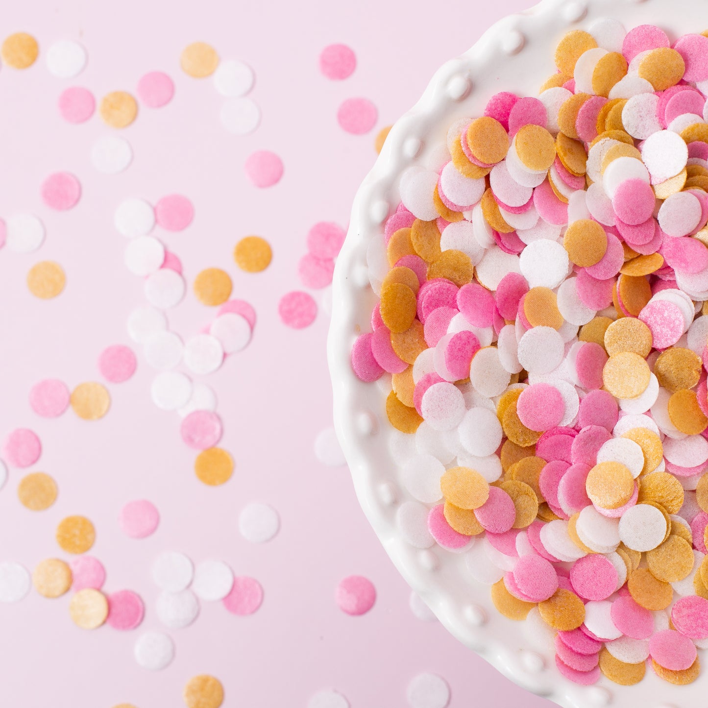 Wafer pink, white & Gold confetti - 9g