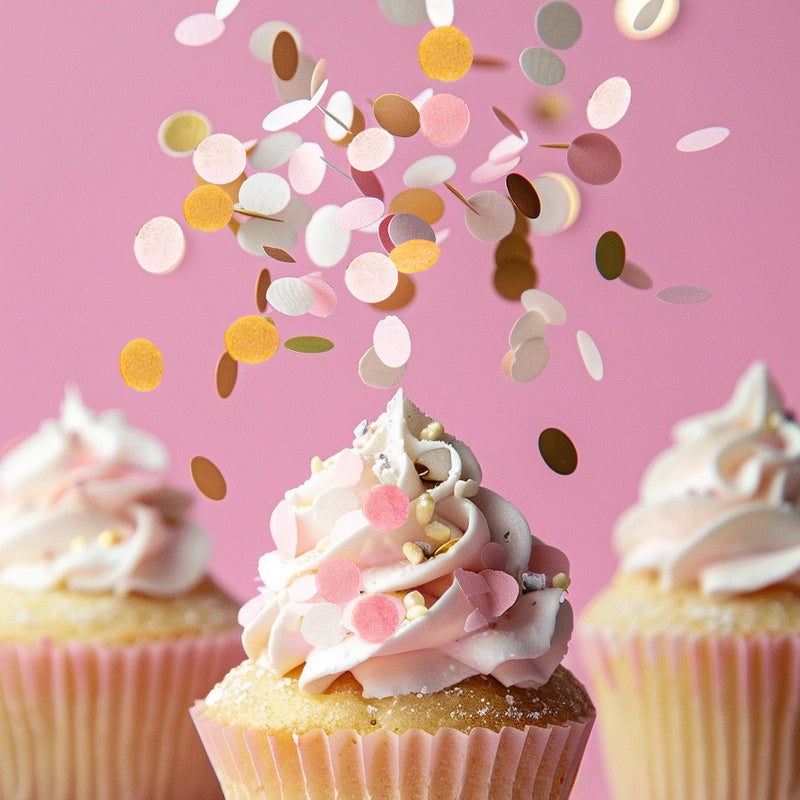 Wafer pink, white & Gold confetti - 9g