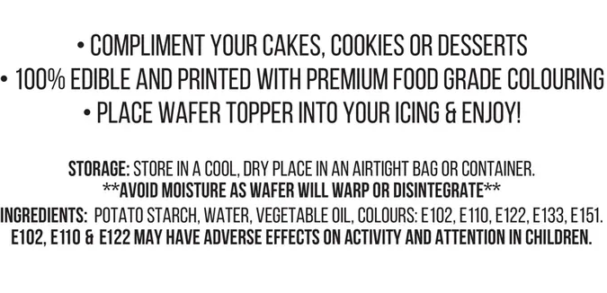 Frozen Wafer Cupcake Toppers - 16pc