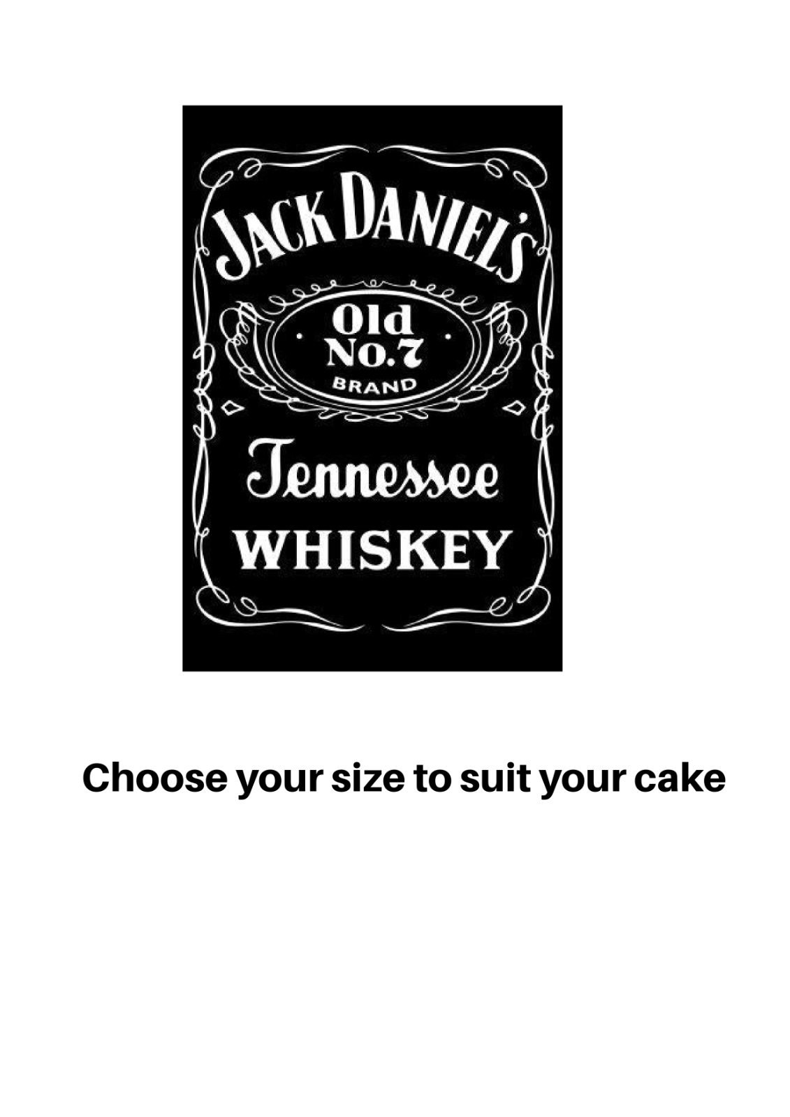 Jack Daniels Cake Topper