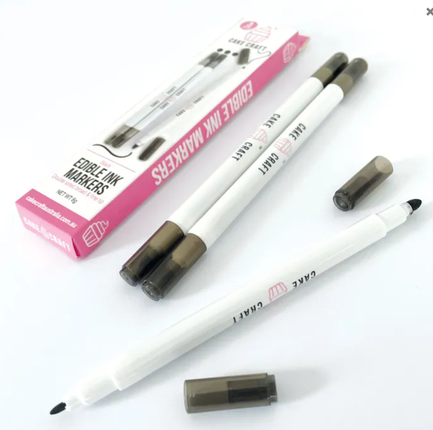 CAKE CRAFT | EDIBLE INK MARKERS | BLACK | 3 PACK