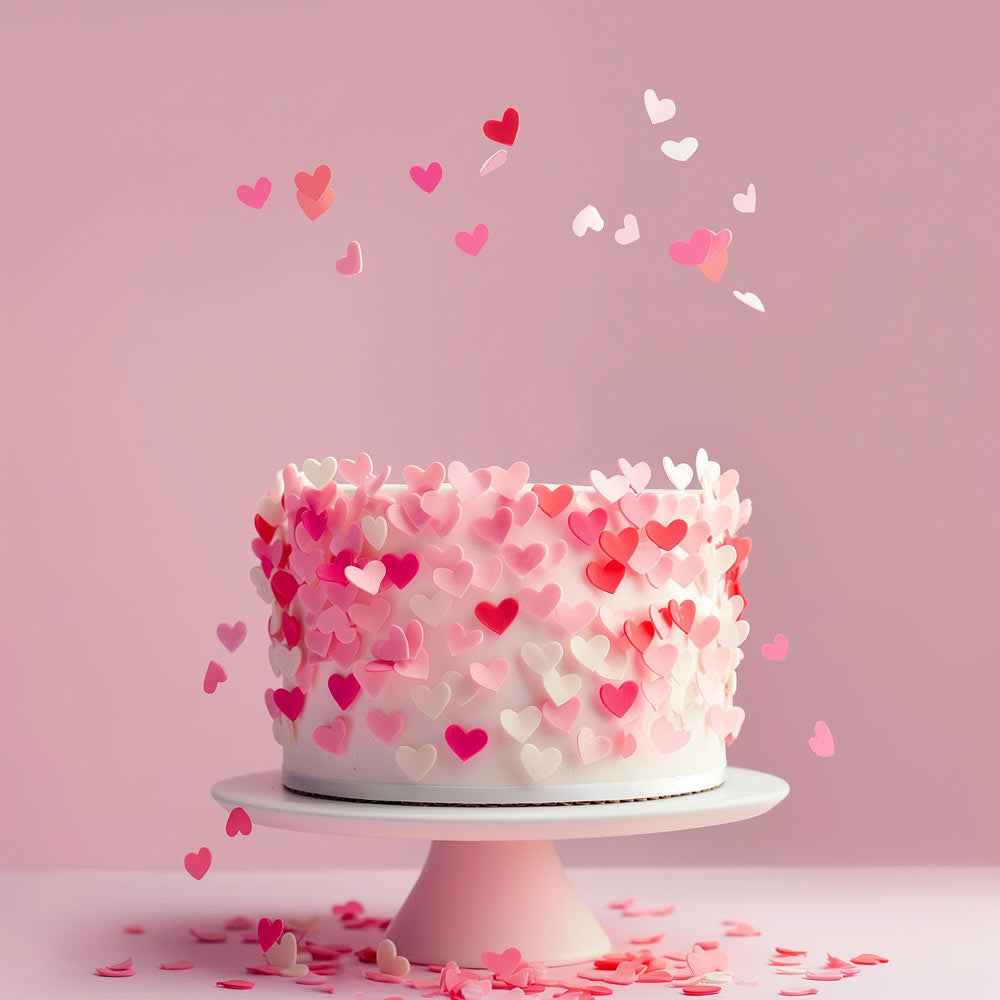 Wafer pink heart mix  -  9g