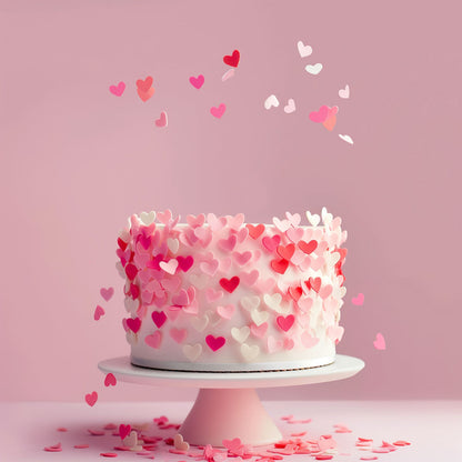 Wafer pink heart mix  -  9g