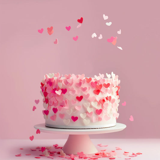Wafer pink heart mix  -  9g
