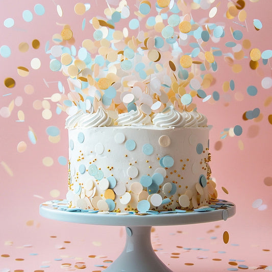 Wafer Blue, white and gold confetti mix - 9g