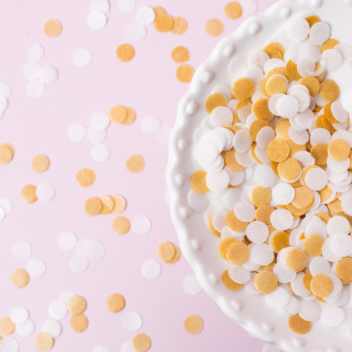 White & Gold wafer Confetti