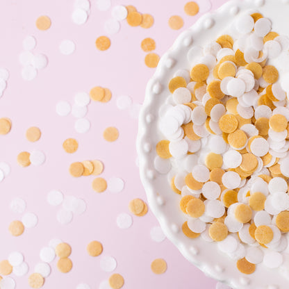 White & Gold wafer Confetti