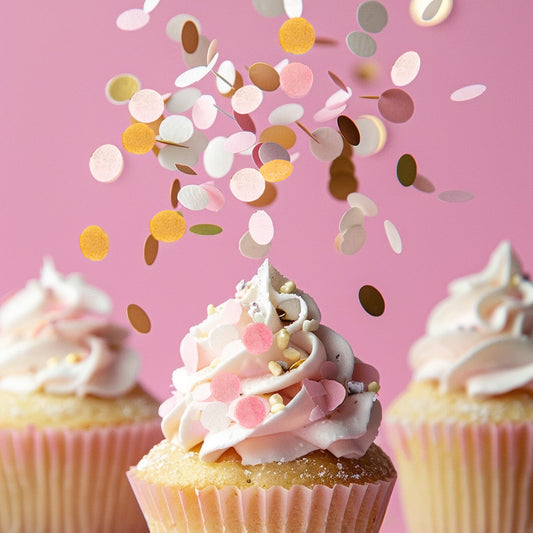 Wafer pink, white & Gold confetti - 9g