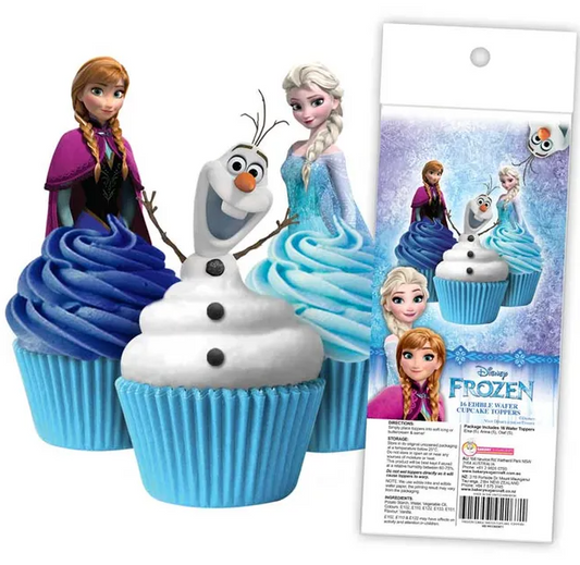Frozen Wafer Cupcake Toppers  - 16pc