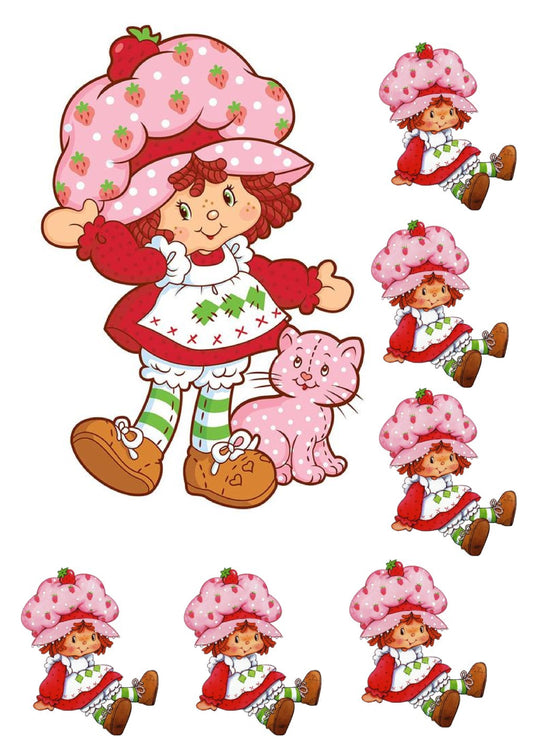 Strawberry Shortcake - Edible Icing Sheet PRE-CUT