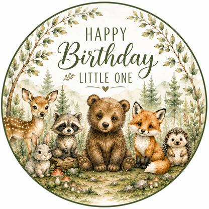 Woodland Animals Edible Cake Topper, Cake Wrap & Cupcake Toppers