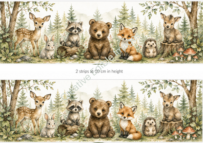 Woodland Animals Edible Cake Topper, Cake Wrap & Cupcake Toppers