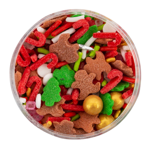 Run Run Gingerbread Man Sprinkle Mix 65g – Christmas Sprinkles for Cupcakes, Cookies & Cakes | By Sprinks