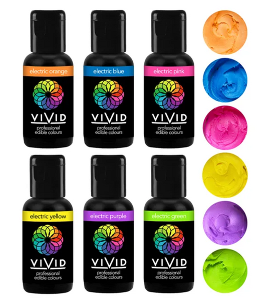 Vivid Gel Colours ELECTRIC (6pk)