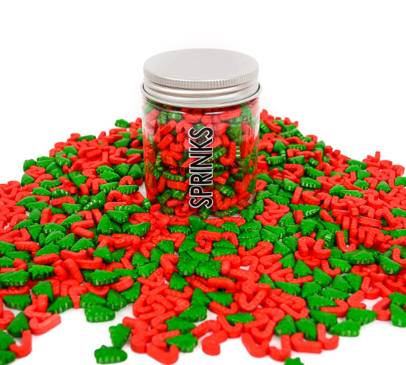 Santa’s Coming Sprinkle Mix 65g – Christmas Sprinkles for Cupcakes, Cookies & Cakes | By Sprinks