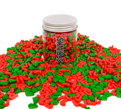 Santa’s Coming Sprinkle Mix 65g – Christmas Sprinkles for Cupcakes, Cookies & Cakes | By Sprinks