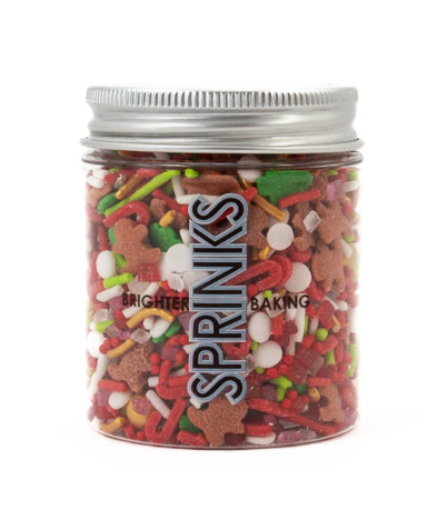Run Run Gingerbread Man Sprinkle Mix 65g – Christmas Sprinkles for Cupcakes, Cookies & Cakes | By Sprinks