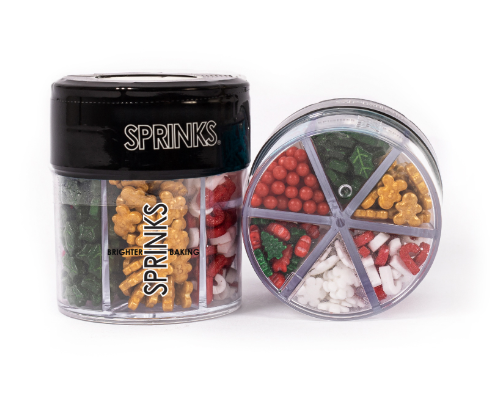 Christmas 6 Cell Sprinkles (85g) – Festive Multi-Mix Sprinkle Set by Sprinks