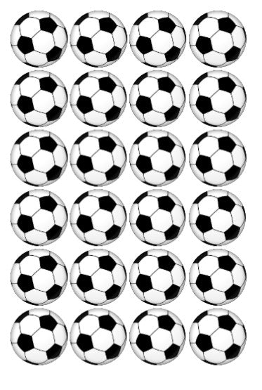 Soocer Ball Cupcake Toppers (24 Pieces)
