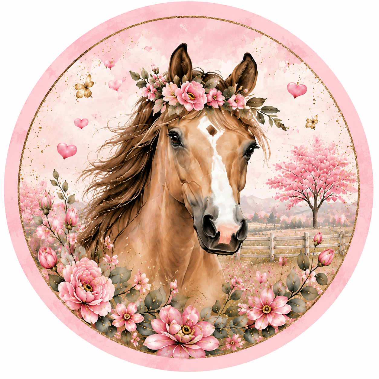 Watercolour Horse Edible Cake Topper, Cake Wrap & Cupcake Toppers Australia
